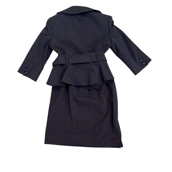Nine West 2-Piece Peplum Pinstripe Blazer & Skirt Set 4 - Picture 5 of 7
